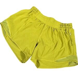 Lululemon Hottie Hot Short II Women's 6 Tall Golden Lime Running 4-way Stretch